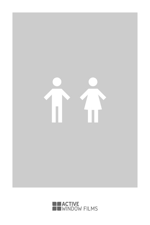 Contemporary Male & Female Symbol Cut Out Bespoke Custom Frosted Window Film