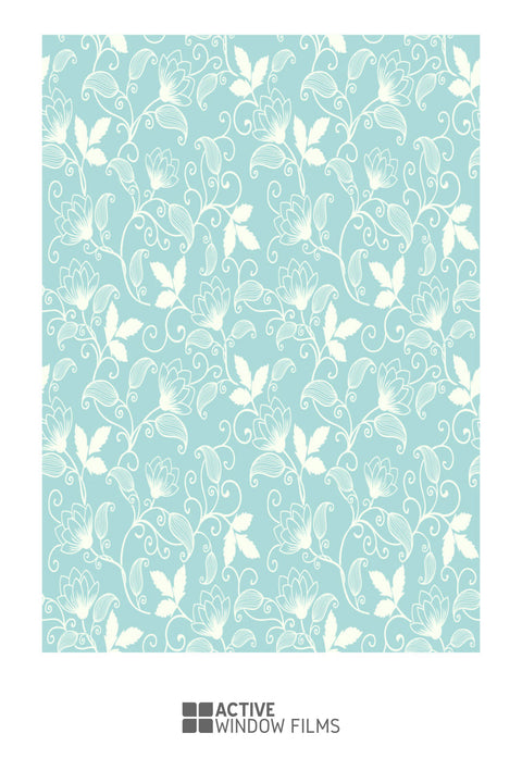 Floral Pattern Print 02 Bespoke Custom Frosted Window Film