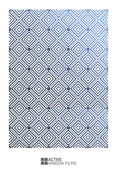 Squares Pattern Print Bespoke Custom Frosted Window Film