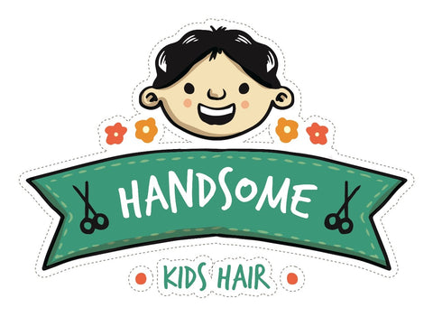 Bespoke kids barber sign window sticker, a high quality, vinyl sticky back plastic decal, Commercial Window Glass Stickers