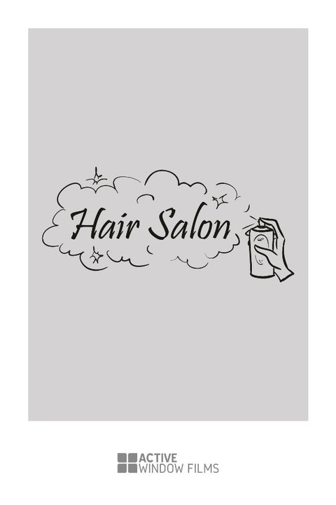 B21 - Hair salon, hair spray printed bespoke custom frosted window film