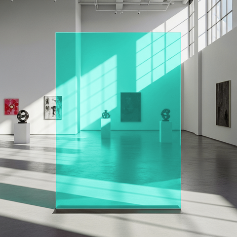Turquoise 50 Transparent Colourful Window Film Optically Clear Tint