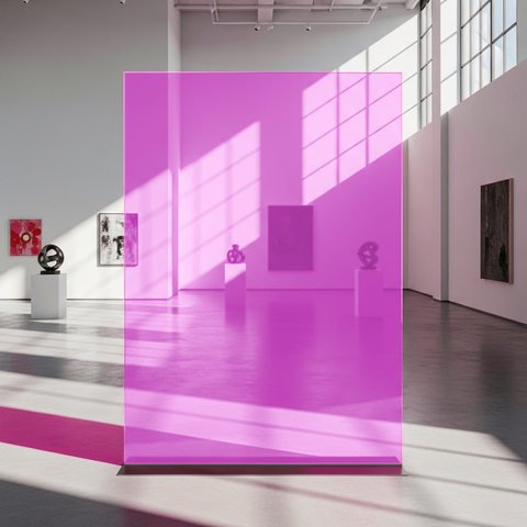 Pink 50 Transparent Colourful Window Film Optically Clear Tint