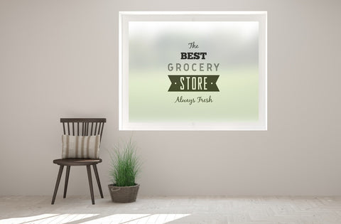 LS4 - Best grocery store printed bespoke custom frosted window film
