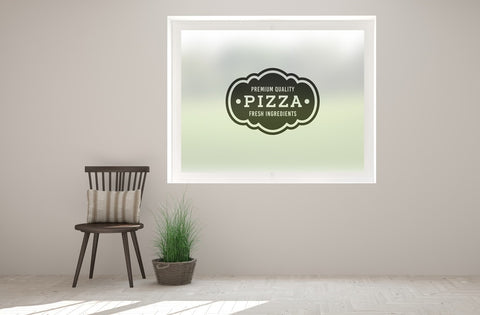 TR5 - Pizza shop sign printed bespoke custom frosted window film