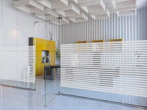35mm Frosted horizontal Line, Decorative Patterned Window Film 50cm, 76cm, 100cm, 152cm