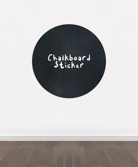 BB6 - Bespoke Circle chalkboard sticker, beautiful blackboard vinyl cut sticker, self adhesive easy install