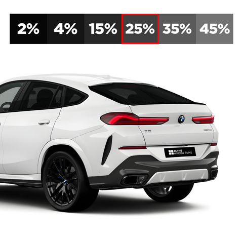 Black Crystal 25% Twin Ply, Metalized Car Privacy Window Tint
