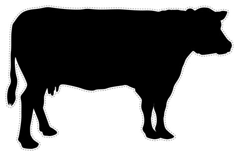 BB11 - Bespoke Cow chalkboard sticker, beautiful blackboard vinyl cut sticker, self adhesive easy install