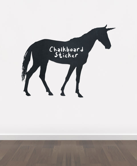 BB20 - Bespoke unicorn chalkboard sticker, beautiful blackboard vinyl cut sticker, self adhesive easy install