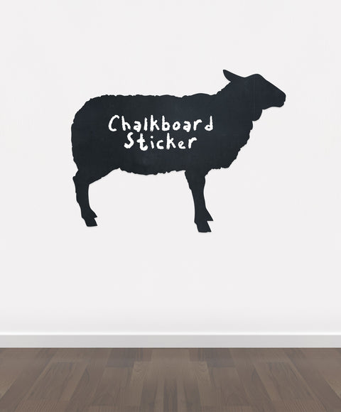 BB21 - Bespoke sheep chalkboard sticker, beautiful blackboard vinyl cut sticker, self adhesive easy install