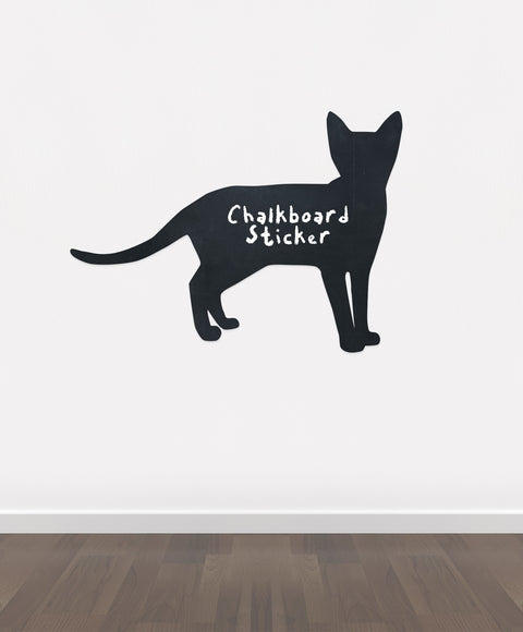 BB22 - Bespoke cat chalkboard sticker, beautiful blackboard vinyl cut sticker, self adhesive easy install