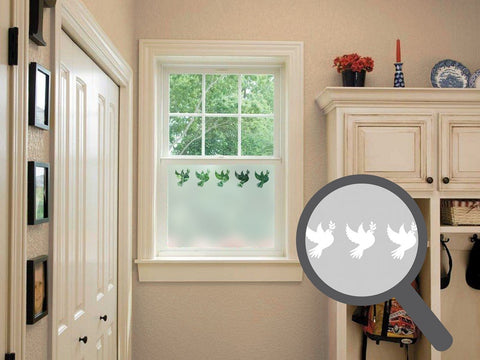 Dove Cut Out Bespoke Custom Frosted Window Film