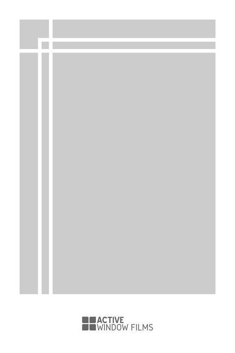 Bespoke window frame cut out, frosted, custom, decorative, home window film WF 04