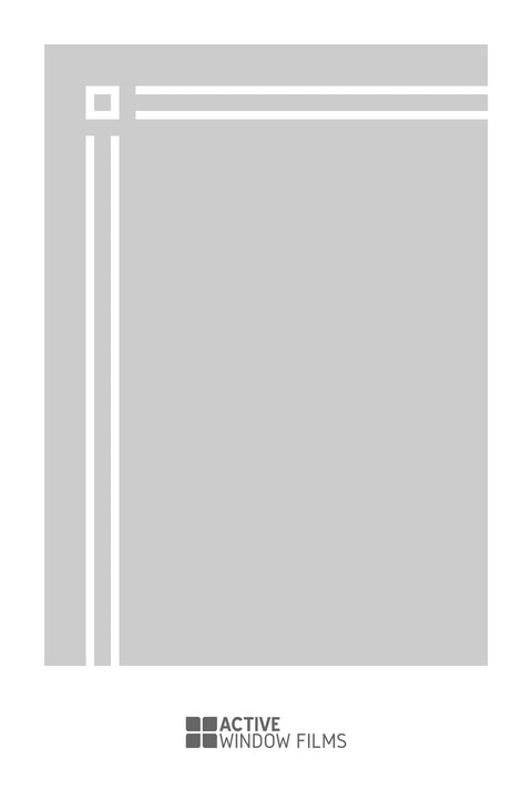 Bespoke window frame cut out, frosted, custom, decorative, home window film WF 14