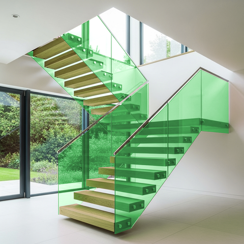 Green 40 Transparent Colourful Window Film Optically Clear Tint