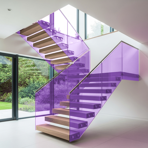 Purple 30 Transparent Colourful Window Film Optically Clear Tint
