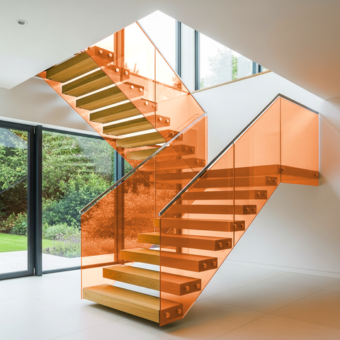 Orange 70 Transparent Colourful Window Film Optically Clear Tint