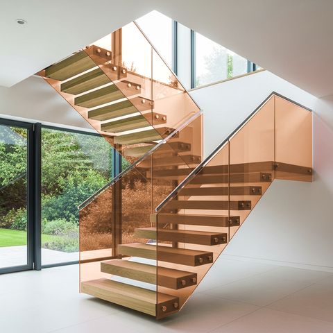 Bronze 25 Transparent Colourful Window Film Optically Clear Tint