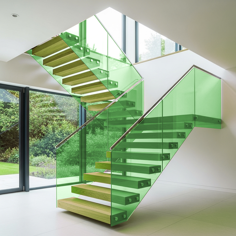 Green 50 Transparent Colourful Window Film Optically Clear Tint