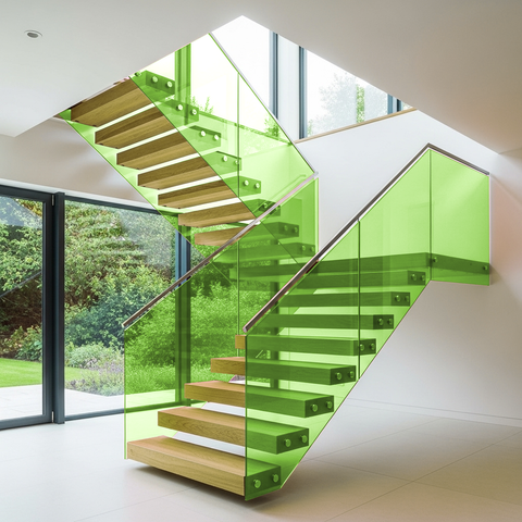 Green 35 Transparent Colourful Window Film Optically Clear Tint