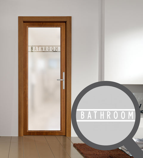 Bathroom cut out, bespoke, custom, frosted bathroom window film