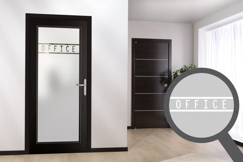 OFFICE Cut Out Bespoke Custom Frosted Office Window Film
