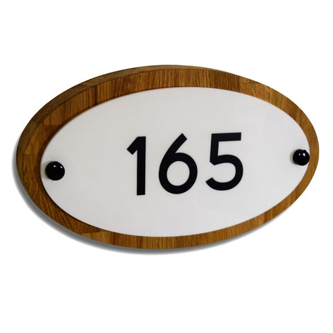 Solid Bespoke Wood Laser Engraved Door Number