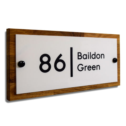 Solid Bespoke Wood Laser Engraved Door Number