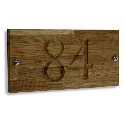 Solid Bespoke Wood Laser Engraved Door Number