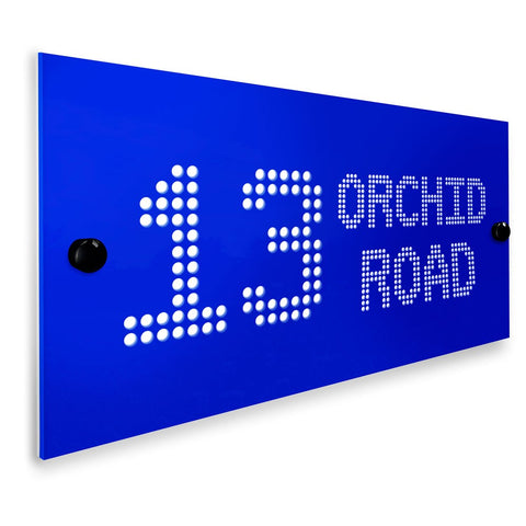 3D Acrylic Contemporary ‘Hole Punched’ Door Number / House Plaque (Rectangle)