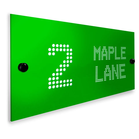 3D Acrylic Contemporary ‘Hole Punched’ Door Number / House Plaque (Rectangle)