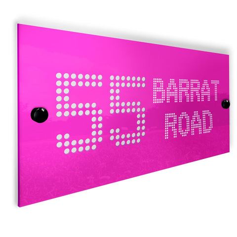 3D Acrylic Contemporary ‘Hole Punched’ Door Number / House Plaque (Rectangle)
