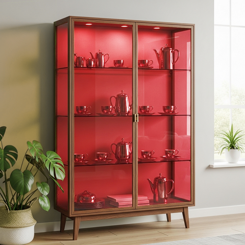 Red 34 Transparent Colourful Window Film Optically Clear Tint