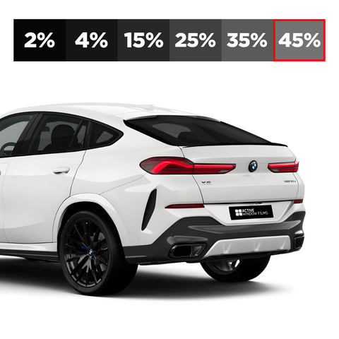Black Crystal 45% Twin Ply, Metalized Car Privacy Window Tint