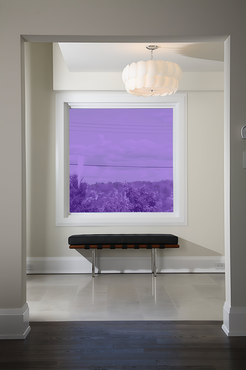 Purple 30 Transparent Colourful Window Film Optically Clear Tint