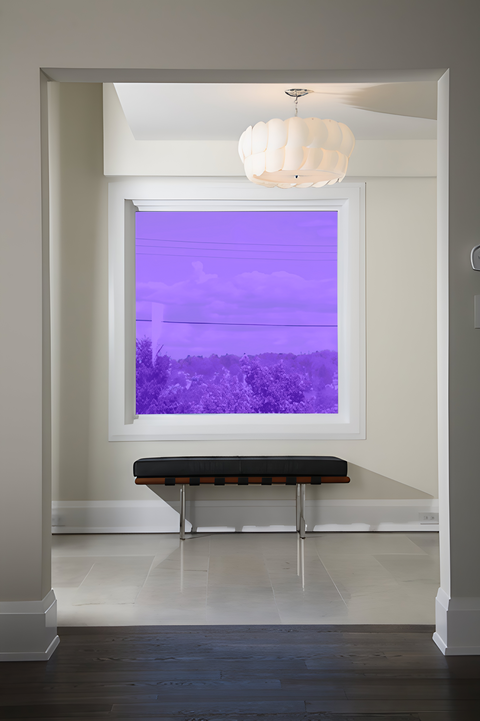 Plum Transparent Colourful Window Film Optically Clear Tint