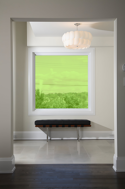 Green 35 Transparent Colourful Window Film Optically Clear Tint