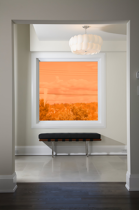 Orange 70 Transparent Colourful Window Film Optically Clear Tint