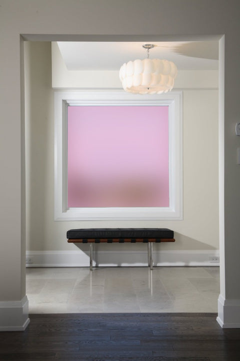 Plain Pink Frosted Window Film