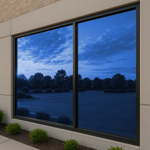 Blue External Mirror 20 Window Film - One Way Tint