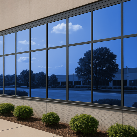 Blue External Mirror 20 Window Film - One Way Tint
