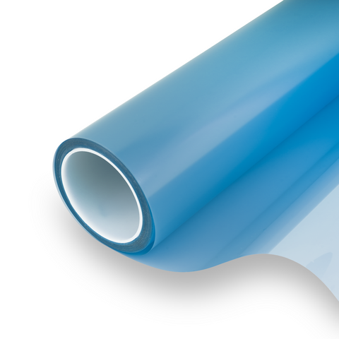 Plain Blue Frosted Window Film