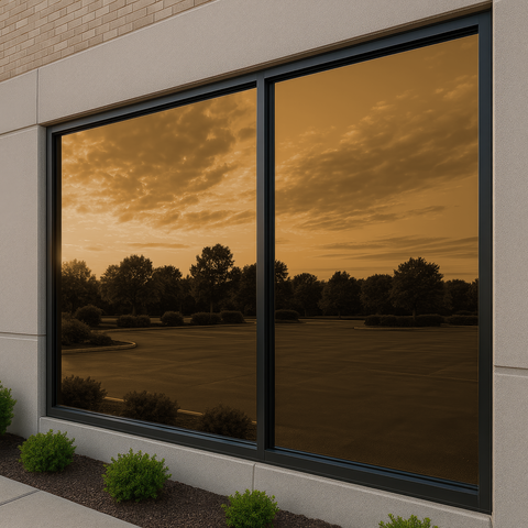 Bronze External Mirror 20 Window Film - One Way Tint