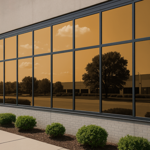 Bronze External Mirror 20 Window Film - One Way Tint
