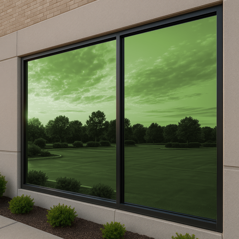 Green External Mirror 20 Window Film - One Way Tint