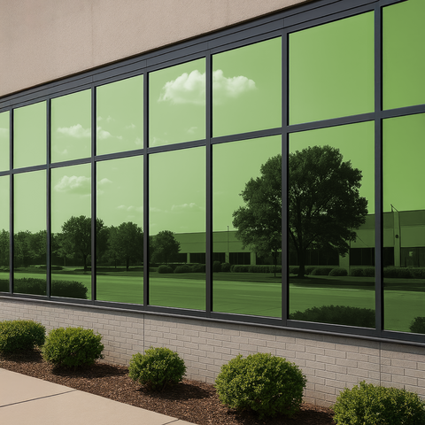 Green External Mirror 20 Window Film - One Way Tint