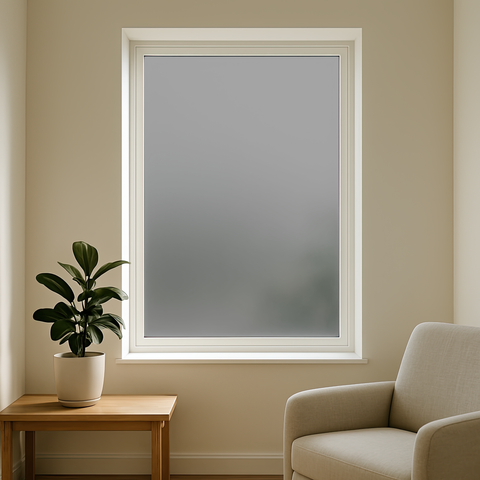 Plain Grey Frosted Window Film