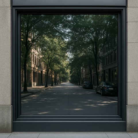 Mirror Silver & Frosted Two Tone Window Film
