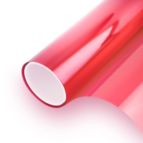 Red 34 Transparent Colourful Window Film Optically Clear Tint